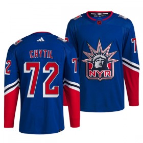New York Rangers Hockeydrakt Filip Chytil 72 2022-23 Blå Reverse Retro 2.0 Adidas Authentic - Herre